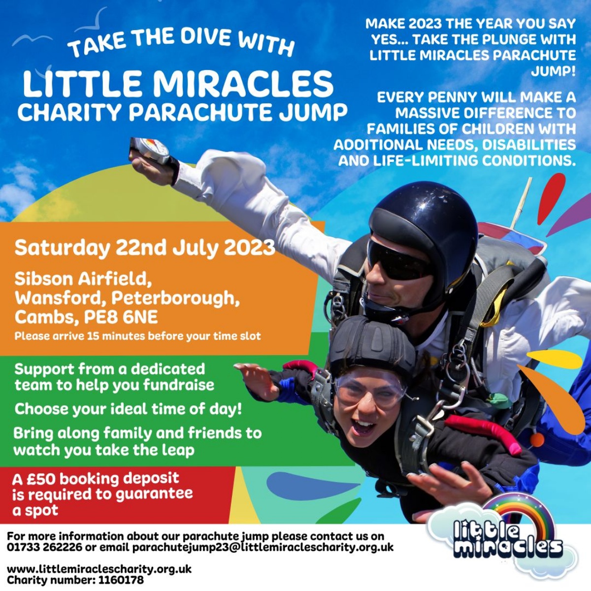 Little Miracles The Big Little Miracles Parachute Jump 2023 is launched!